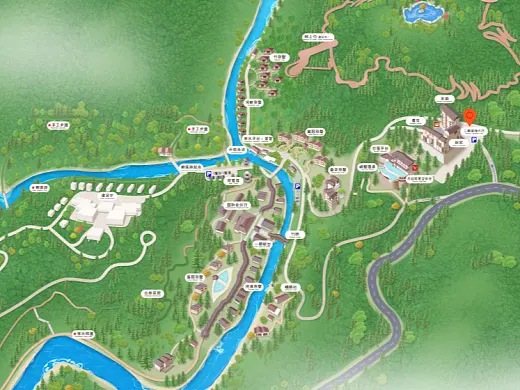 英山结合景区手绘地图智慧导览和720全景技术，可以让景区更加“动”起来，为游客提供更加身临其境的导览体验。